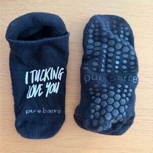 Pure Barre “I Tucking Love You” Grip Socks